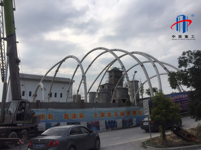 中普重工,管桁架设计,管桁架加工,管桁架切割,管桁架拼装,管桁架安装